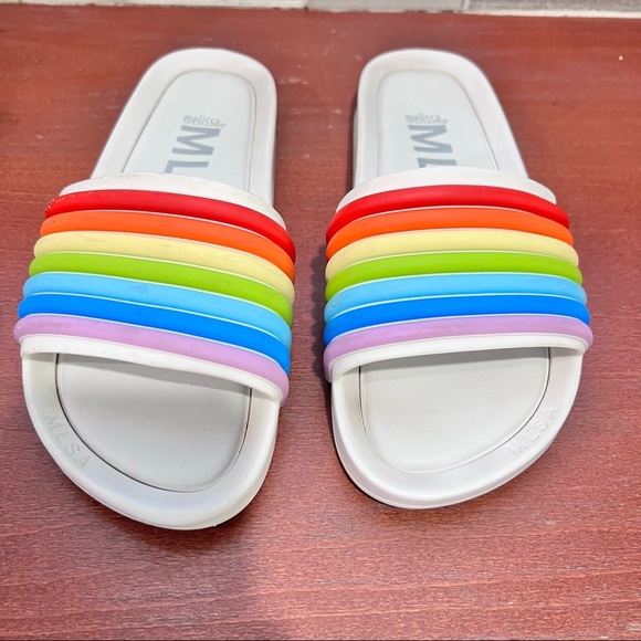 Melissa women slide sandals size 6 cool design and color - Picture 1 of 6